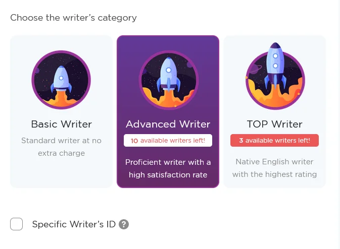 writer category