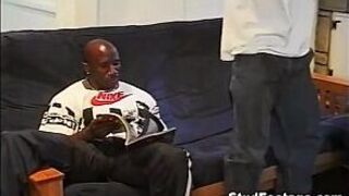 Sexy ebony thugs getting gangbanged - porn video