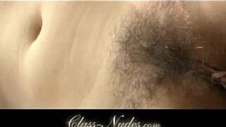 Cute Beata Undine posing her outie hairy cunt - porn video