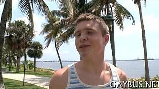 Fellatio with a horny gay stud - porn video