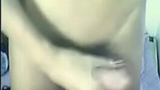 Webcam ladyboy wanking herself off - porn video