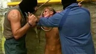 two guys making their victim completely dirty - porn video