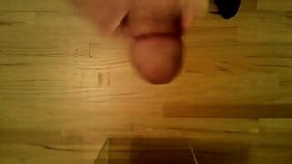 Horny guy wanking off to homemade video of saggy boobed babe - porn video