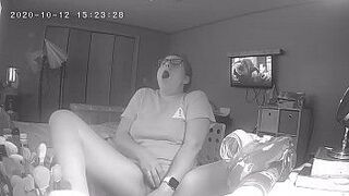 Slutty Teen Skips Homework to Masturbate to Porn Hidden Cam - porn video