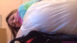 very worn panty in plastic pants for my panty sucker - porn video