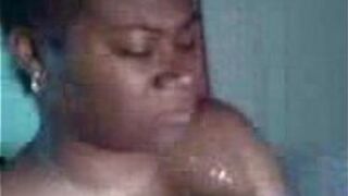 ebony couple fuck pee cumshot - porn video