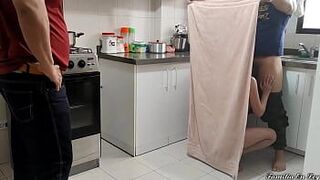 My Stepmother is a Bitch who Likes to be Fucked Next to her Cuckold Husband who Pleases her NTR - porn video